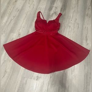 red dress